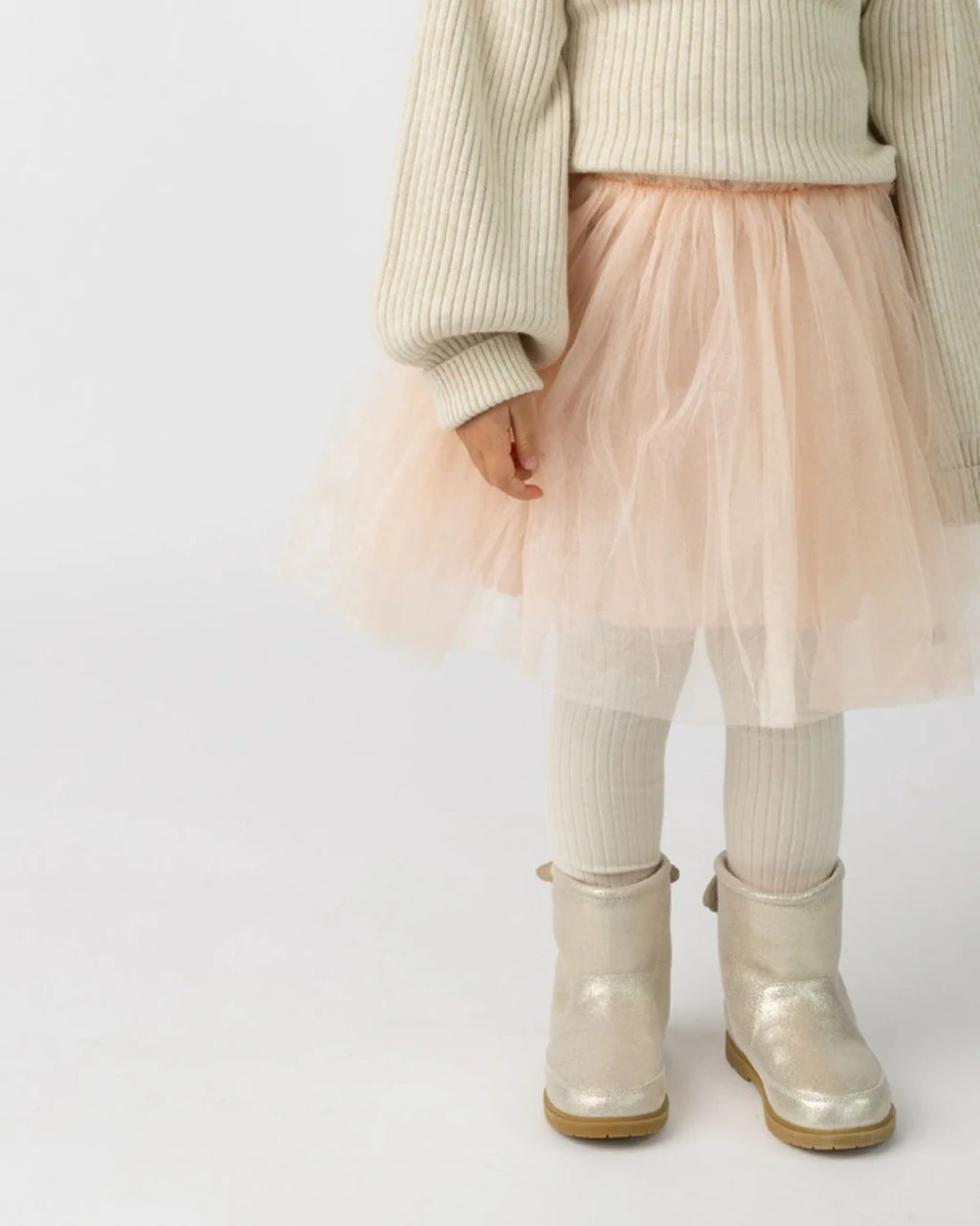 Donsje - gonna tulle pink metallic