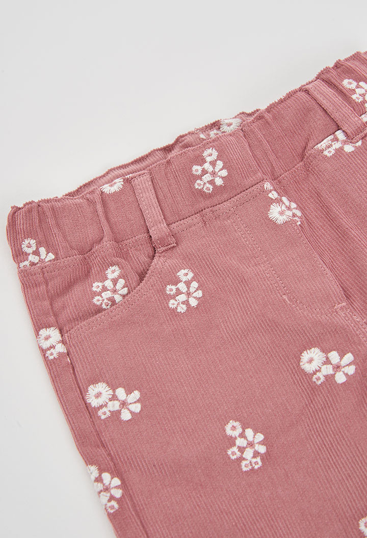 Boboli - pantalone velluto malva
