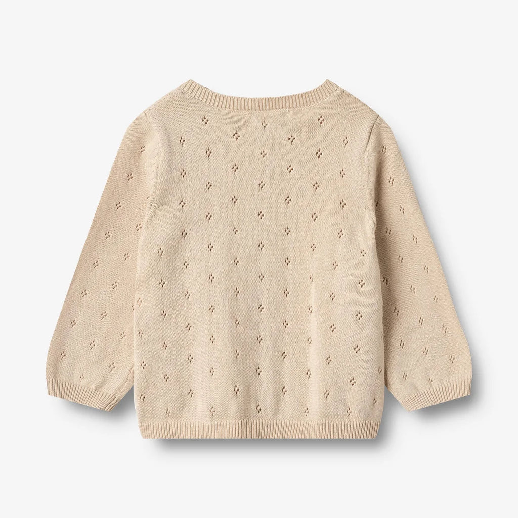 Wheat - cardigan traforato