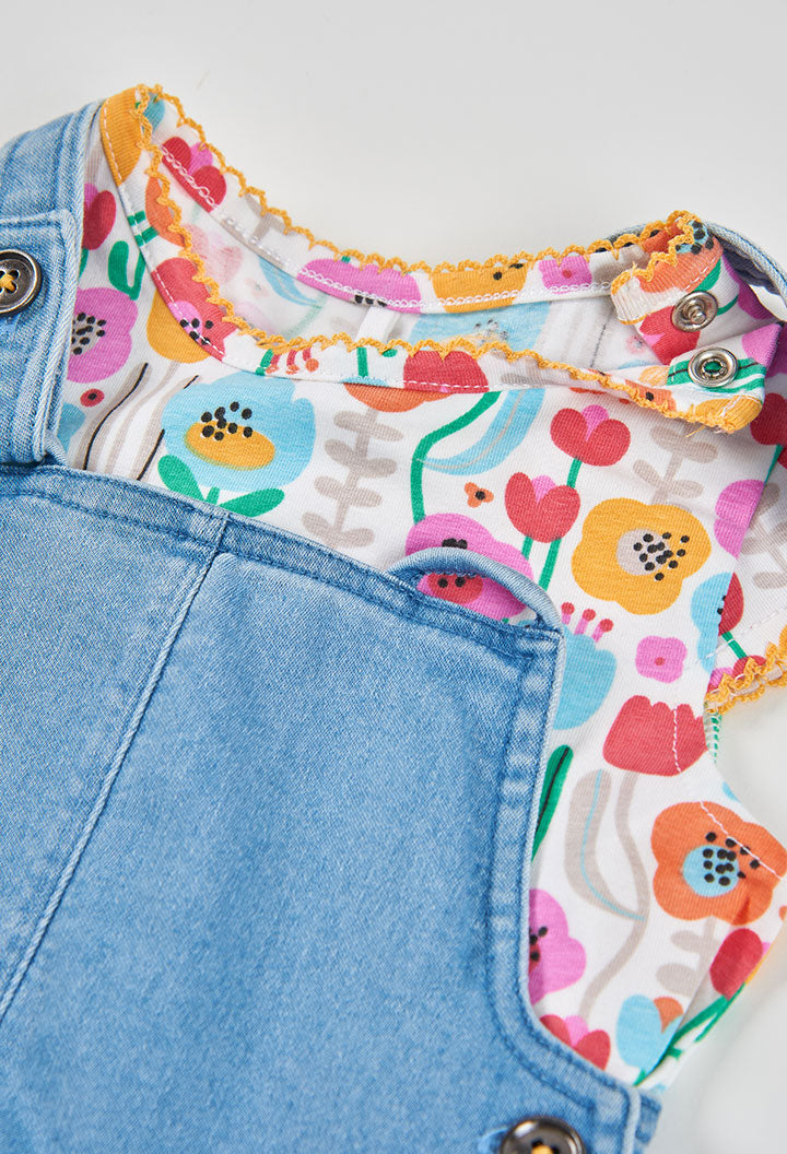 Boboli - set t-shirt e salopette jeans