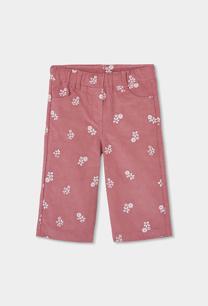 Boboli - pantalone velluto malva
