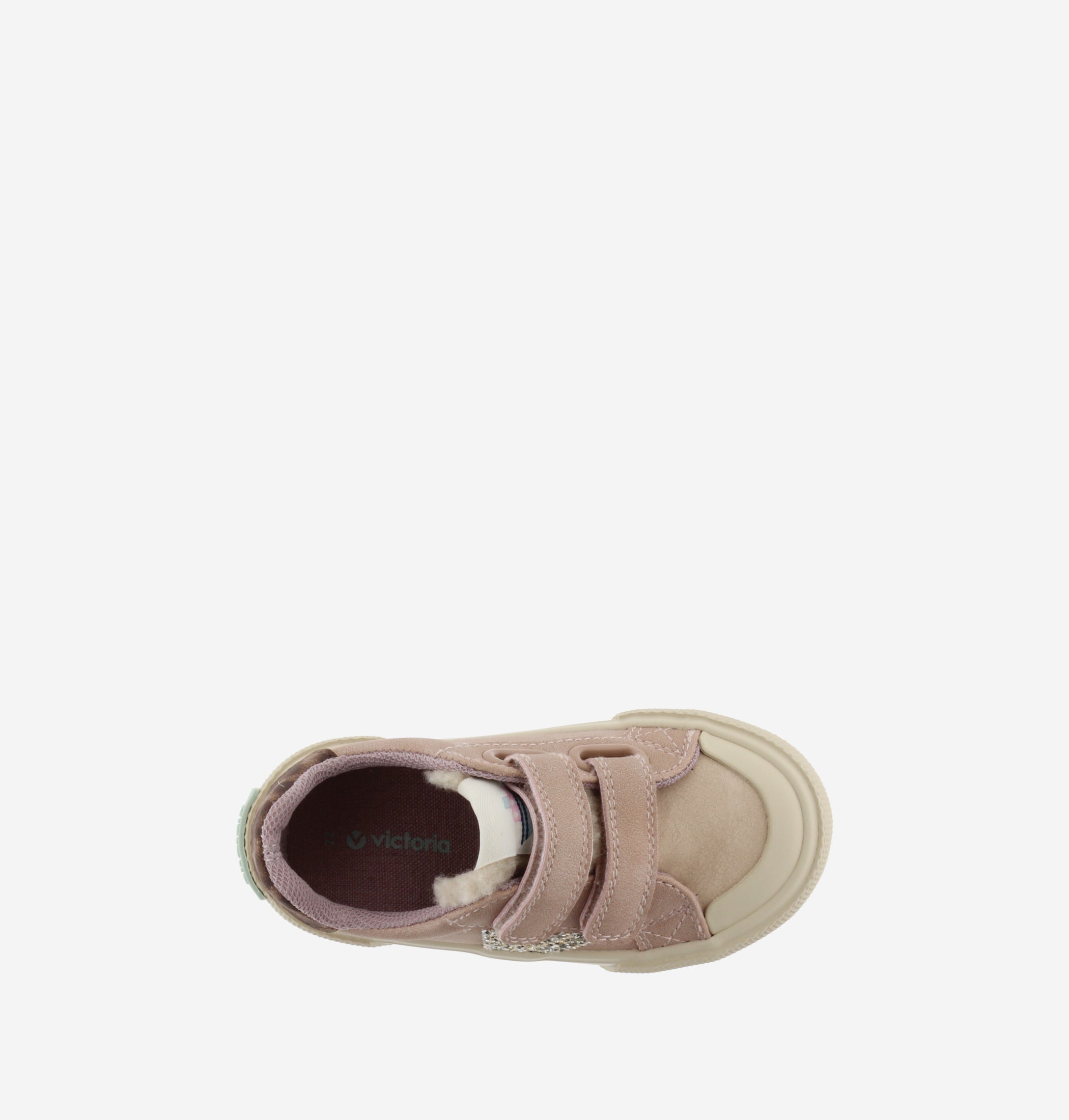 Victoria - sneakers nude glitter