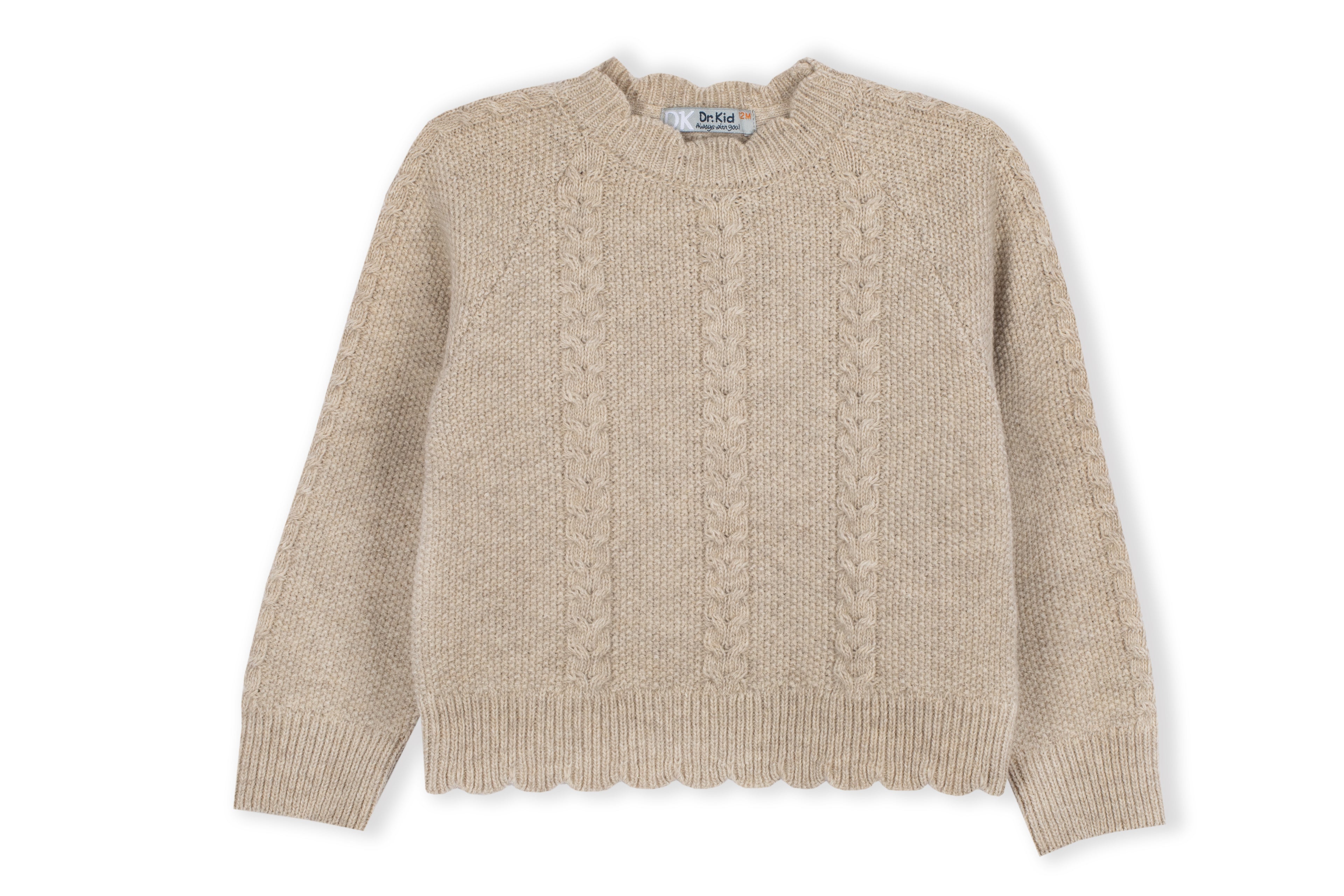 Drkid - maglioncino treccia beige