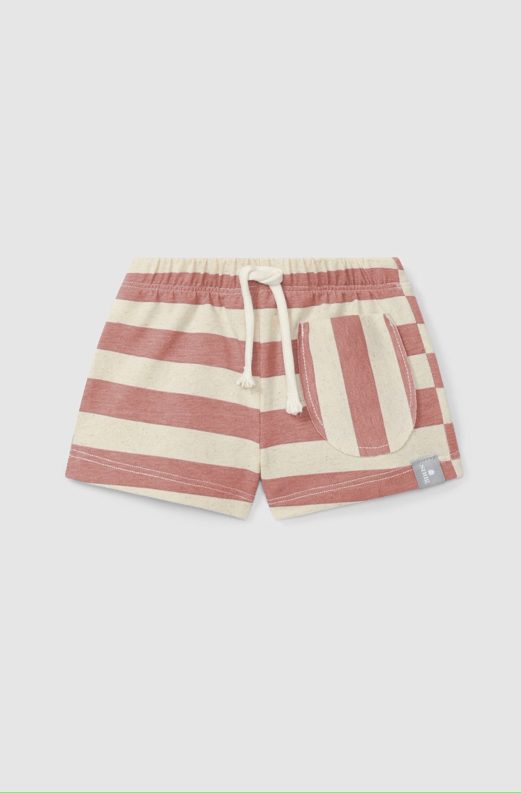 Snug - shorts cotone righe terracotta