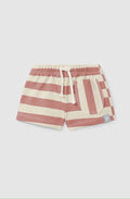 Snug - shorts cotone righe terracotta