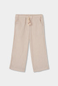 Boboli - pantalone righe beige