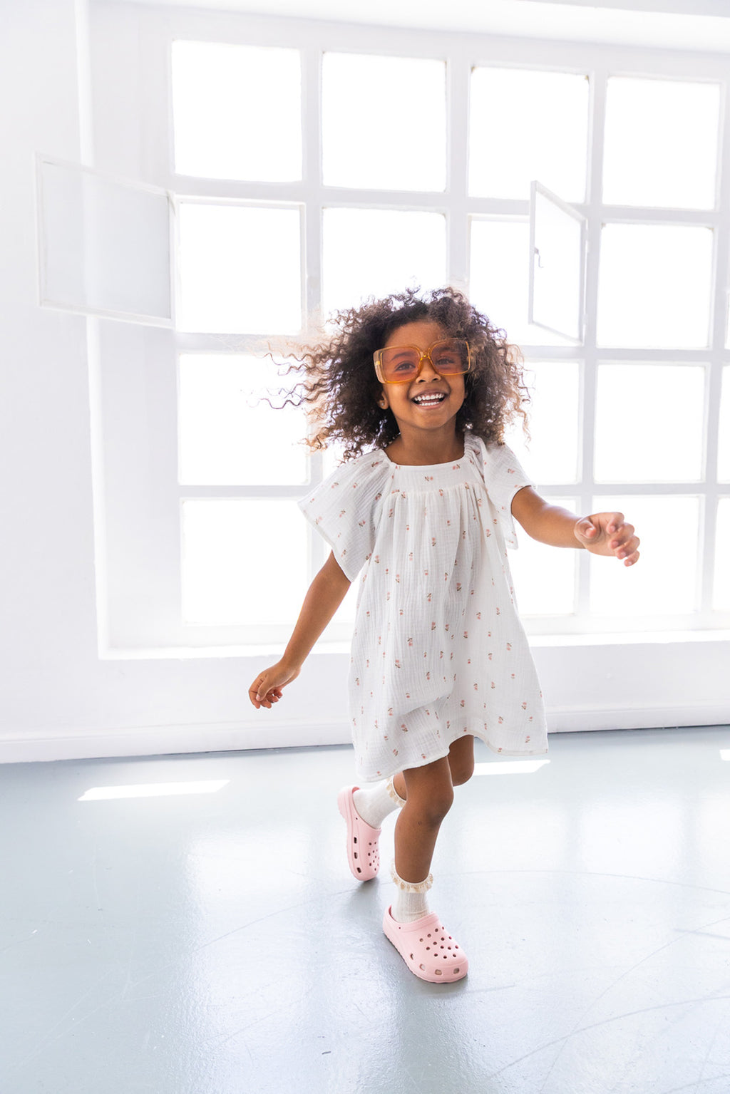 Petit Indi - vestito mussola fiorellini