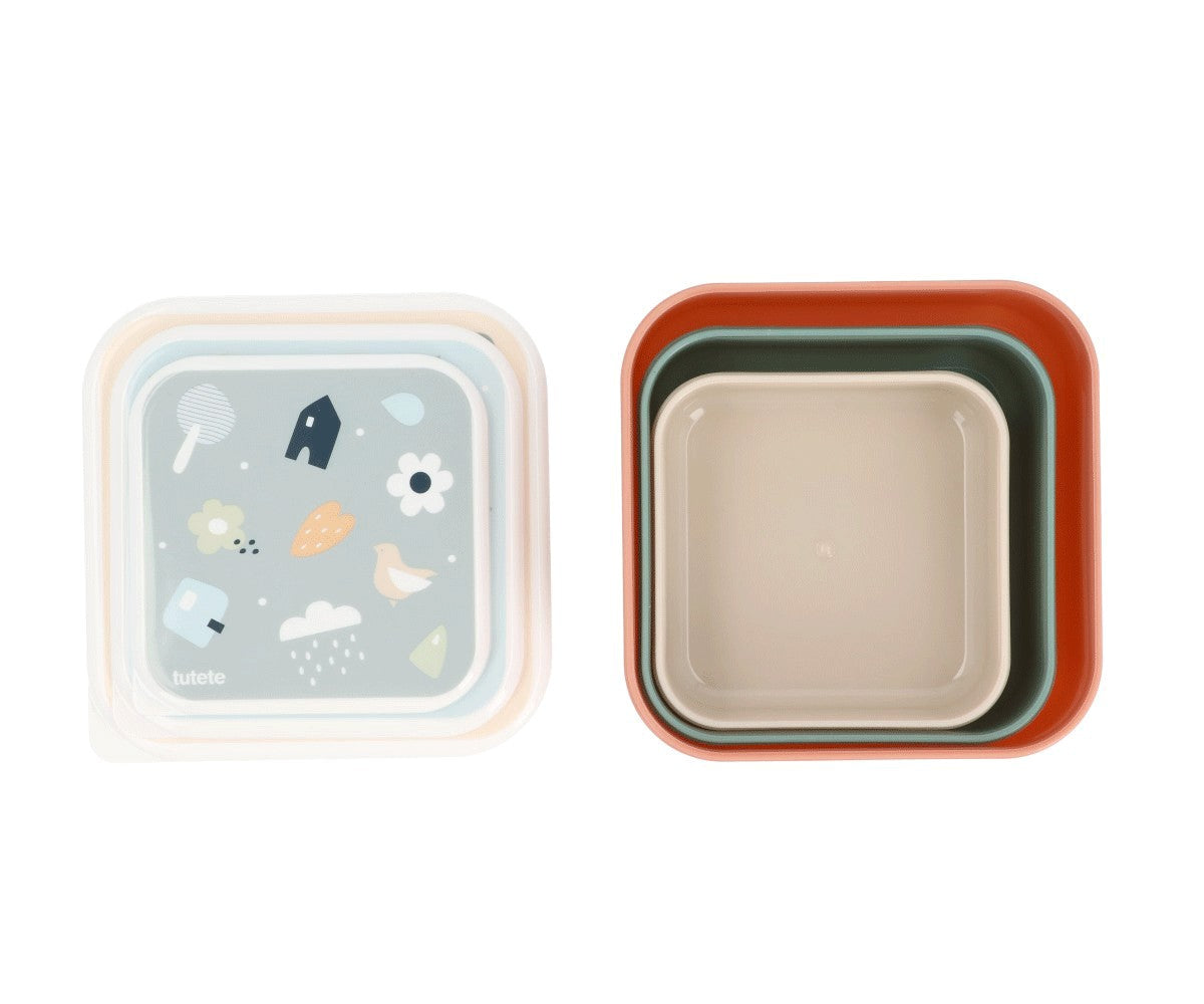 Tutete - porta snack 3pz nature