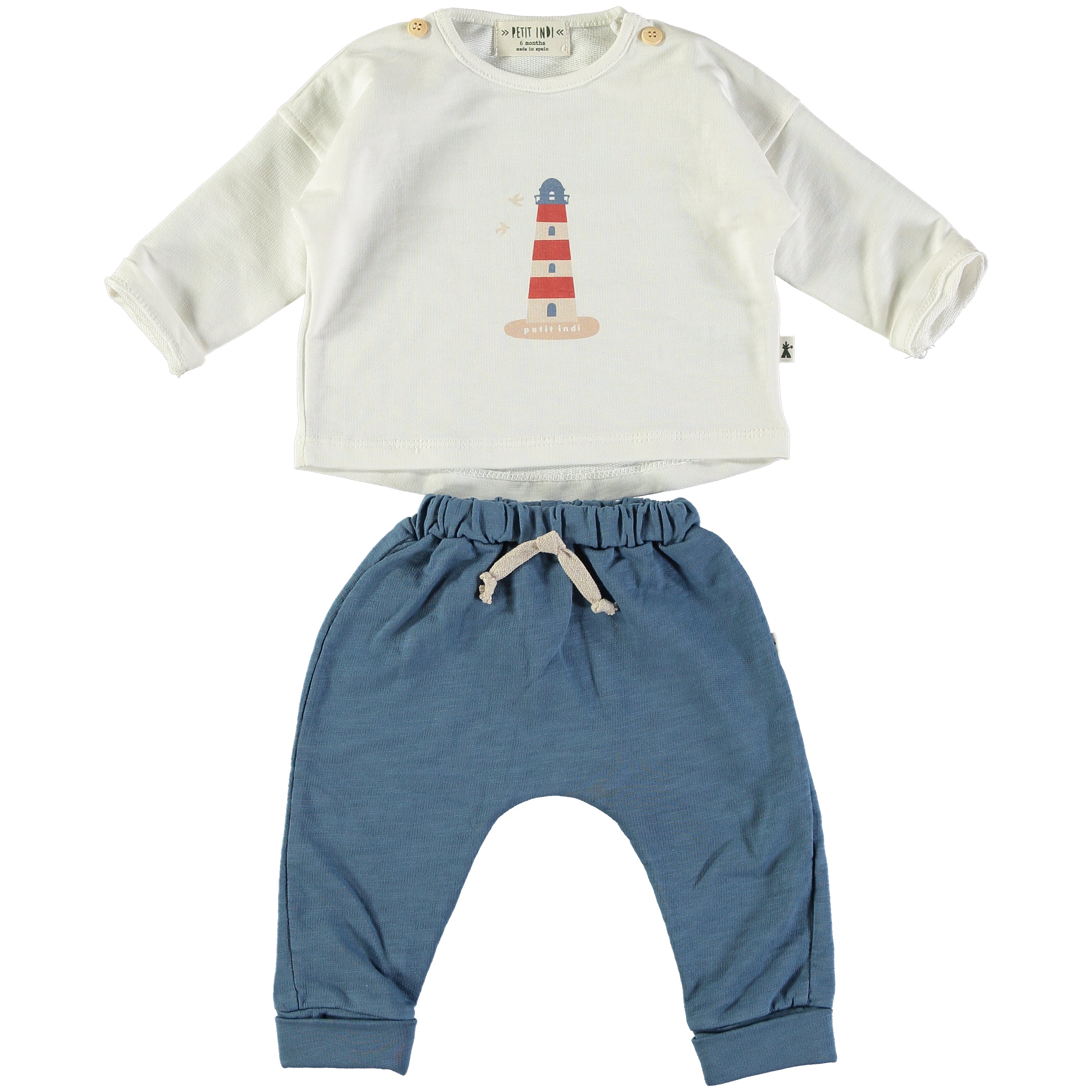 Petit Indi - set maglietta e pantalone faro