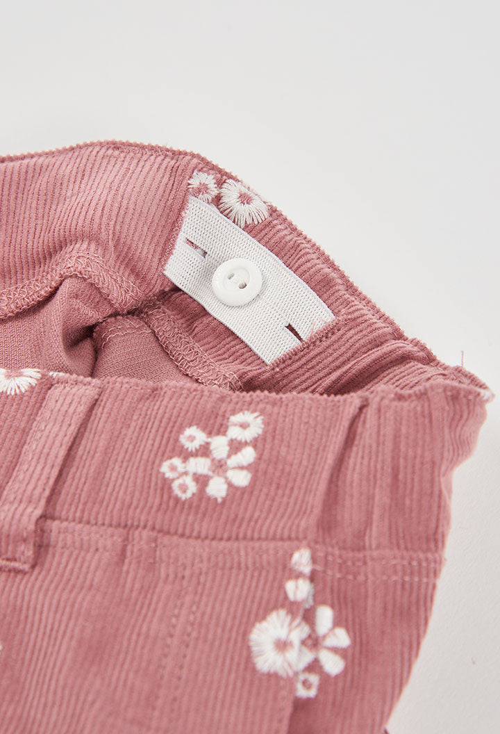 Boboli - pantalone velluto malva