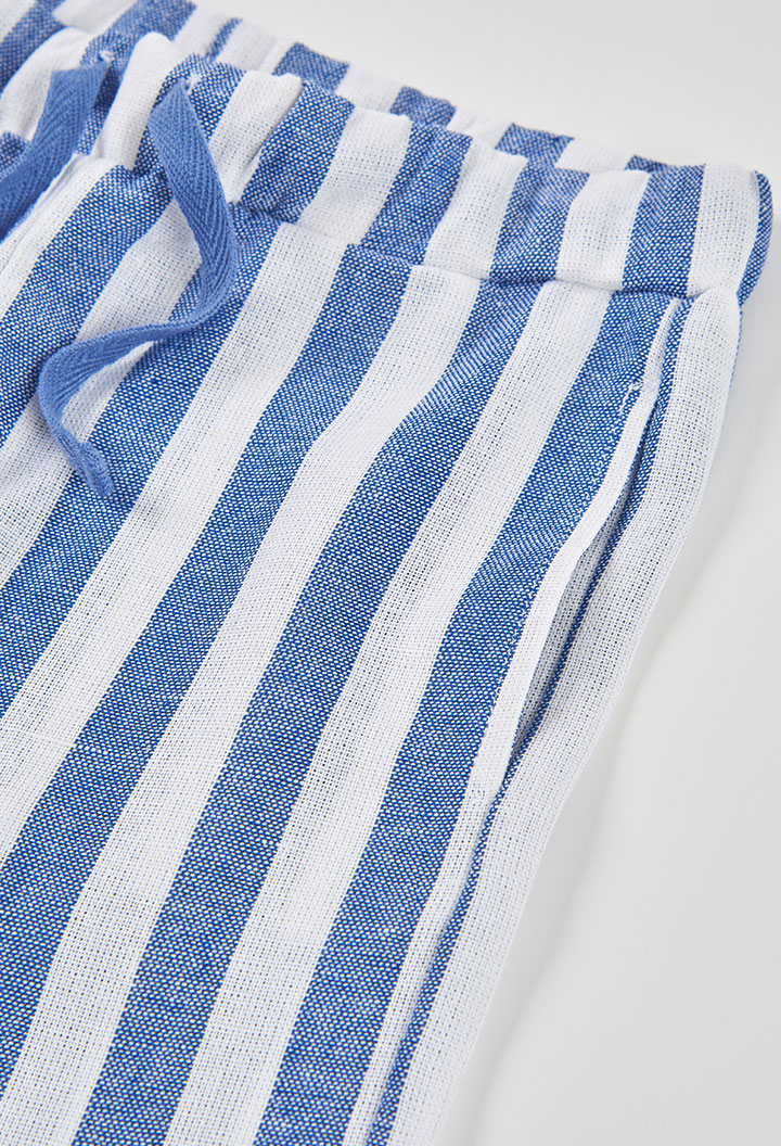 Boboli - pantalone righe blu