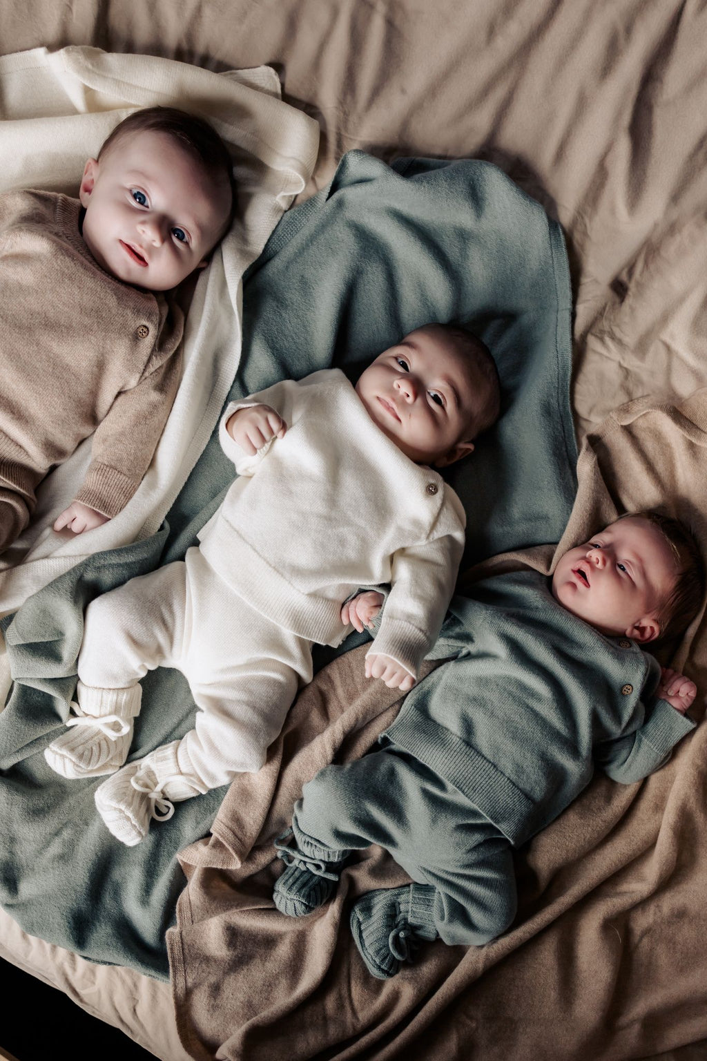 Moalie - set neonato in lana e cashmere