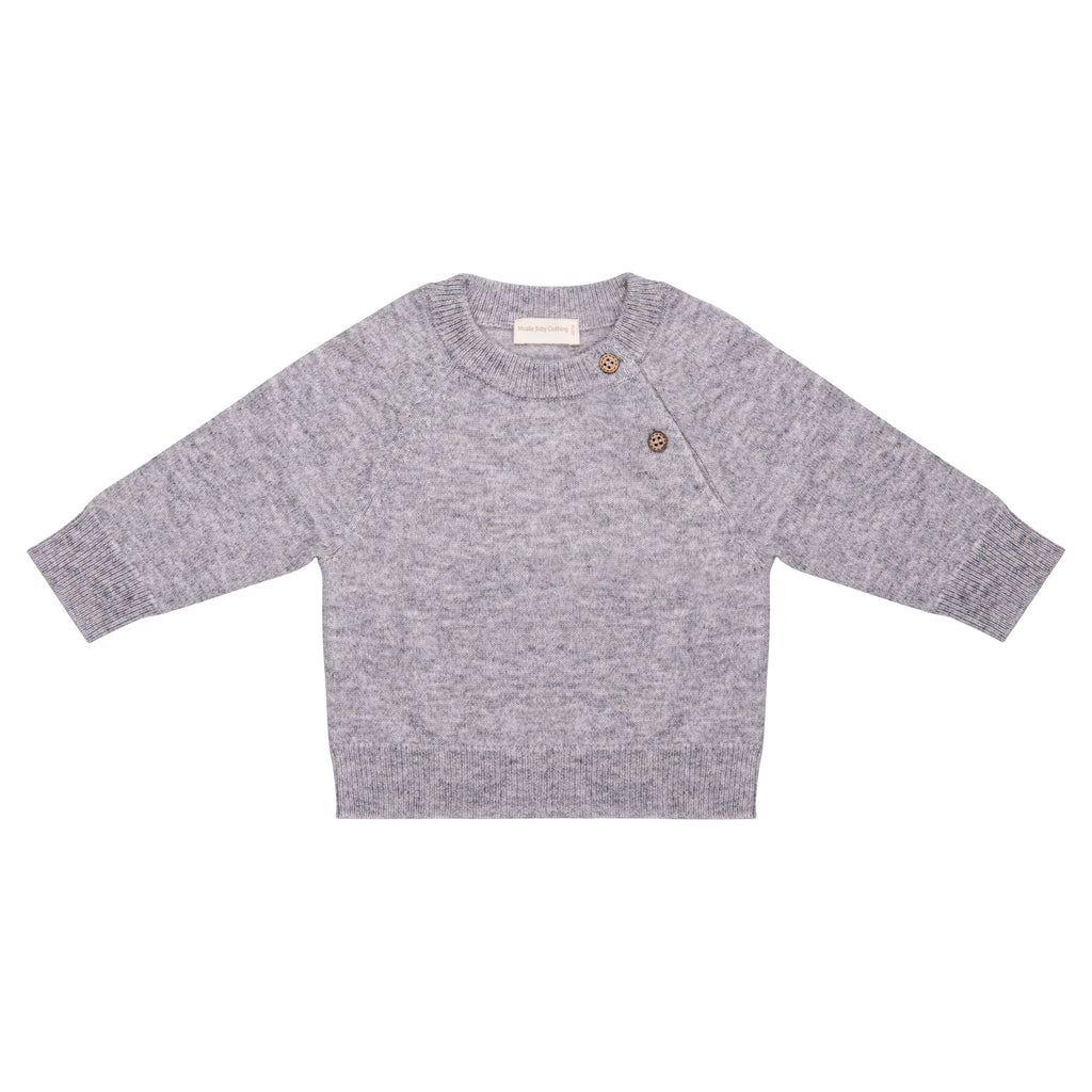 Moalie - set neonato grigio in lana e cashmere