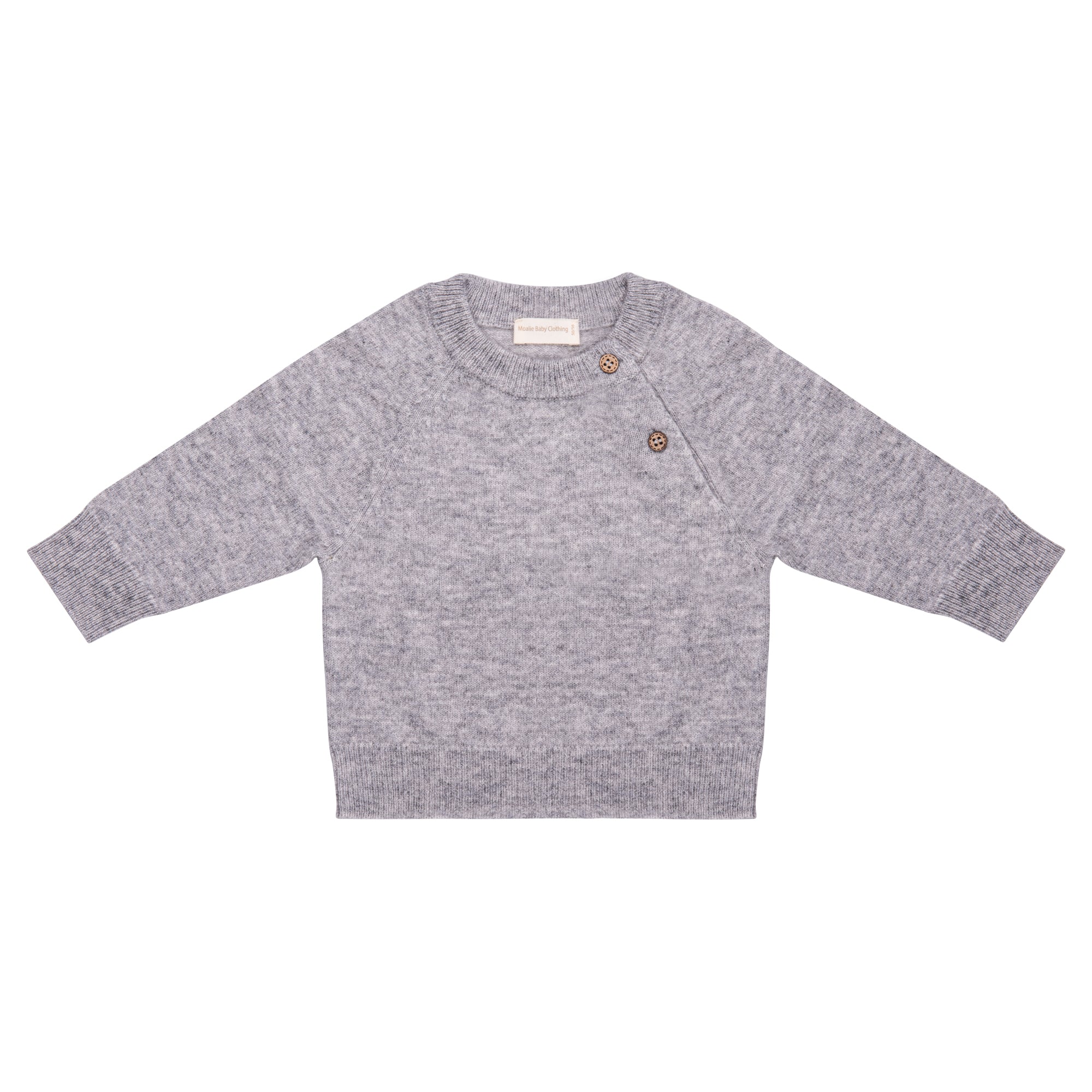 Moalie - set neonato grigio in lana e cashmere