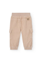 Boboli - pantalone cargo velluto beige