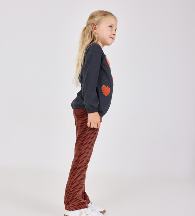 Boboli - pantalone velluto cuoricini