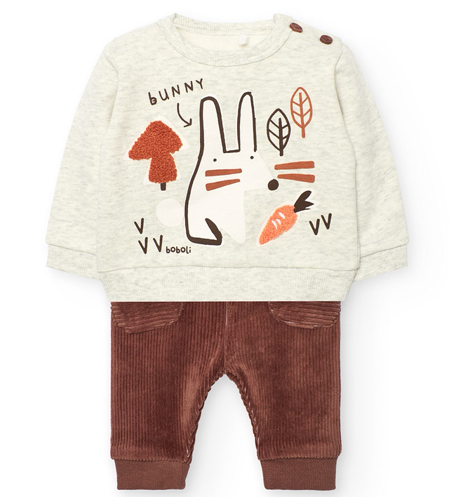 Boboli - set felpa e pantalone bunny