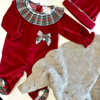 Deolinda - tutina ciniglia rossa con dettagli tartan