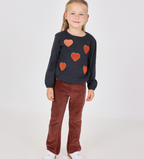 Boboli - pantalone velluto cuoricini