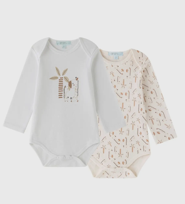 Set 2 body cotone a manica lunga