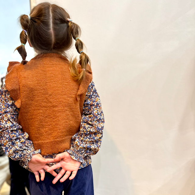 DrKid - gilet lana terracotta