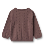 Wheat - cardigan cotone prugna