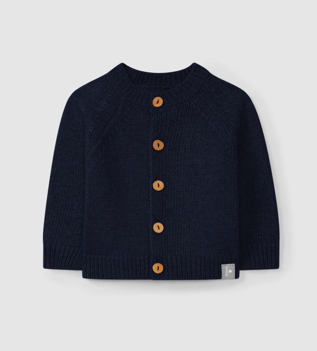 Snug - cardigan blu misto Lana