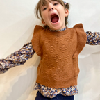 DrKid - gilet lana terracotta