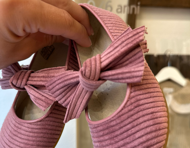 Rizitos - ballerina fiocco velluto malva