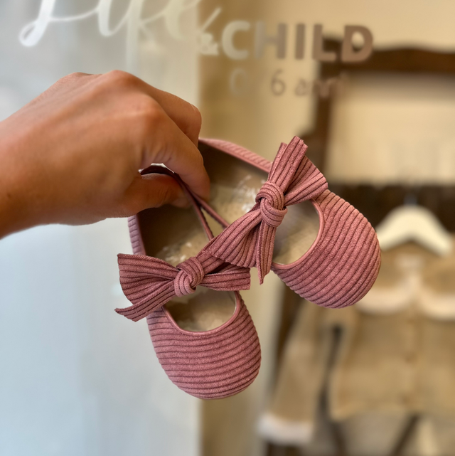 Rizitos - ballerina fiocco velluto malva