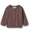 Wheat - cardigan cotone prugna