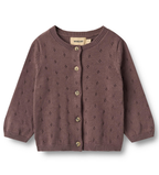 Wheat - cardigan cotone prugna