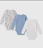 Set di 3 body cotone a manica lunga