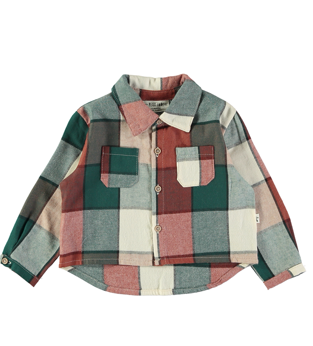 Petit Indi - camicia caldo cotone quadri