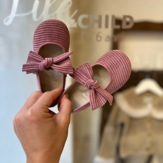 Rizitos - ballerina fiocco velluto malva