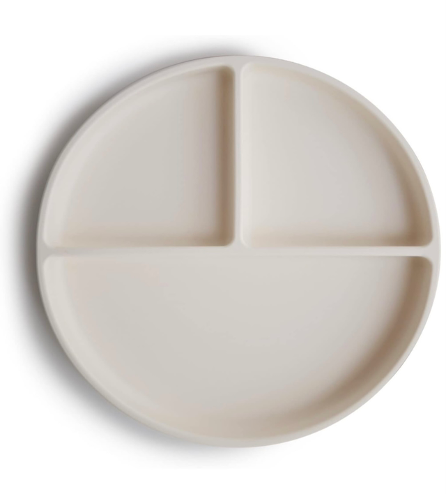 Mushie - Piatto con scomparti e ventosa