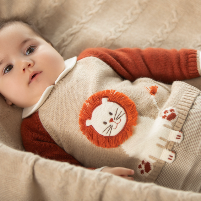 DrKid - maglioncino leone misto lana