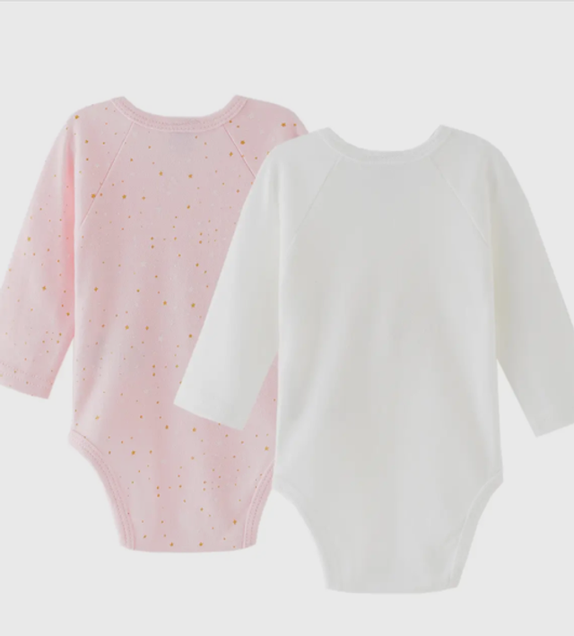 Set body bimba manica lunga - 2 pezzi 100% cotone