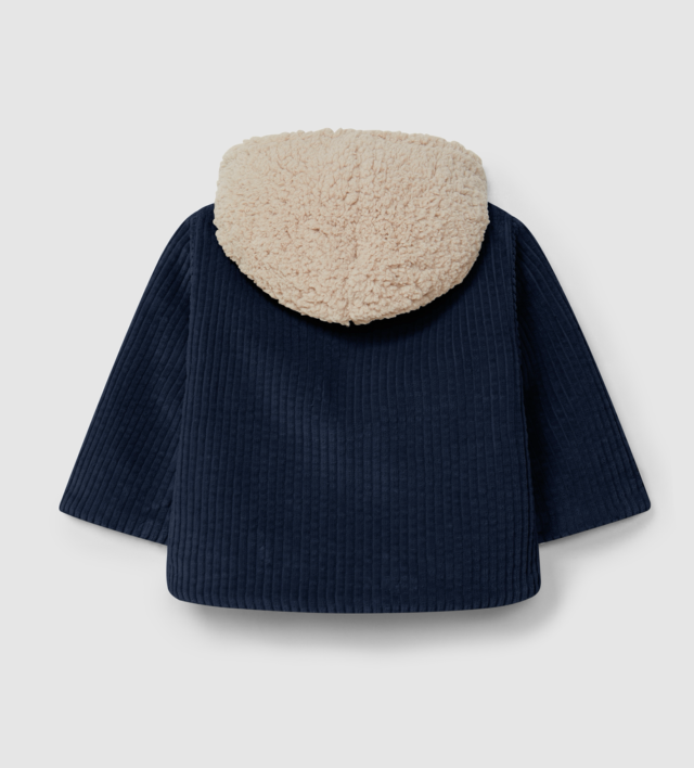 Snug - cappotto teddy velluto blu