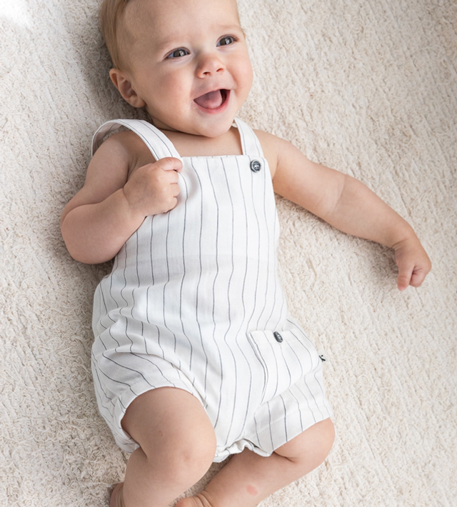 Petit indi - salopette pagliaccetto righe bimbo