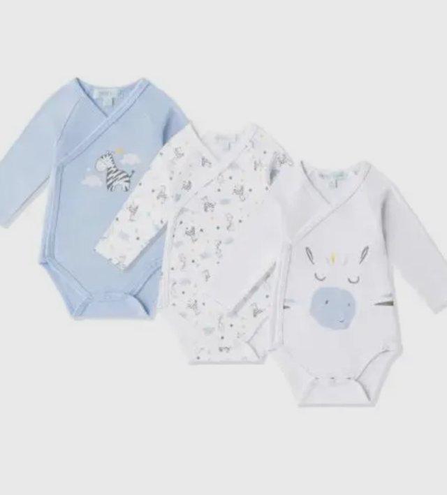 Set 3 body bimbo manica lunga - 100% cotone