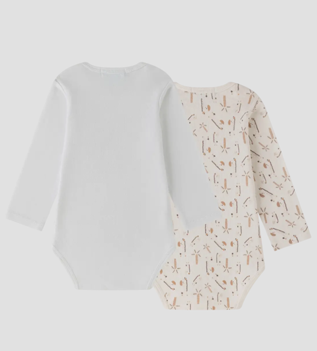 Set 2 body cotone a manica lunga