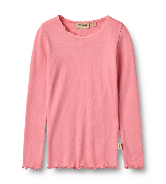 Wheat - maglia in cotone e modal rosa