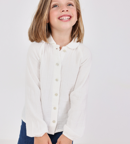 Boboli - camicia mussola bianca