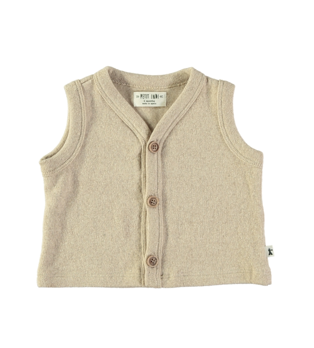 Petit Indi - gilet beige