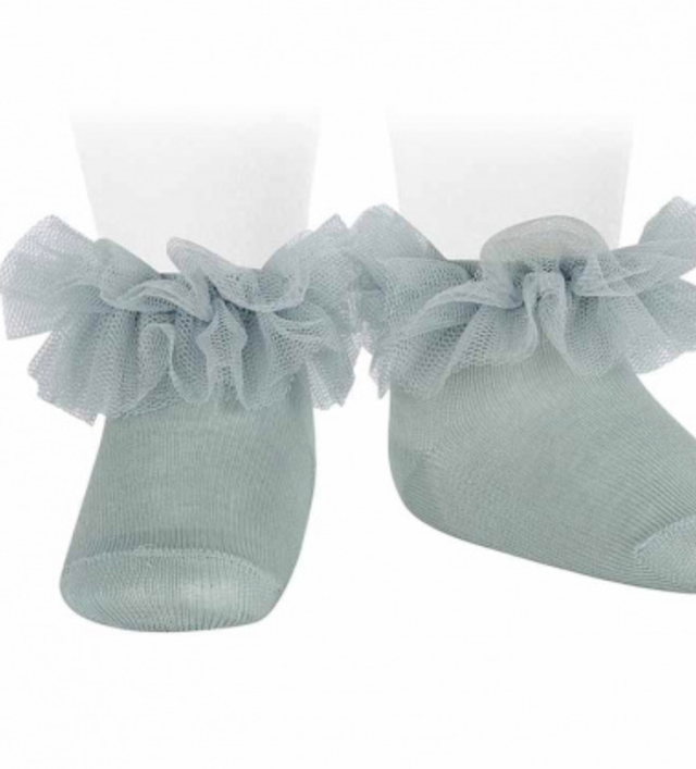 Condor - Calzini corti con bordo in tulle arraciato