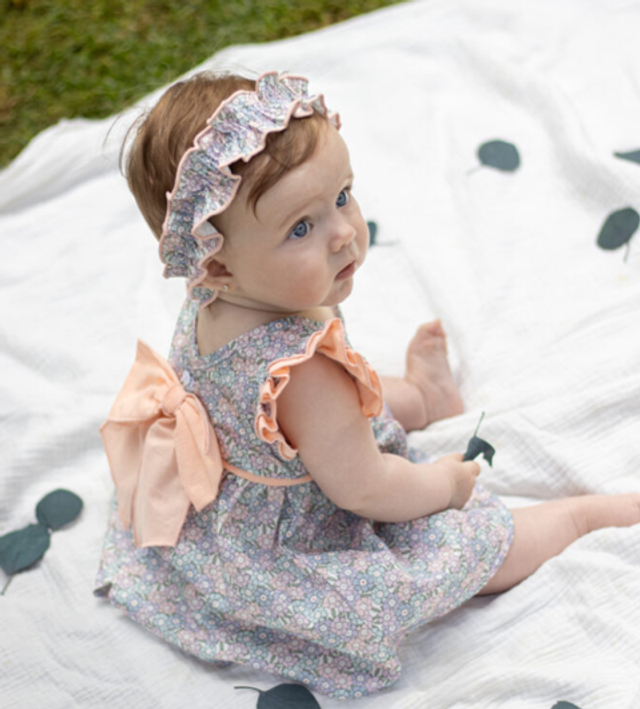 Calamaro - vestito floreale con fiocco