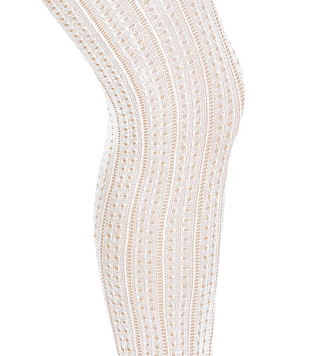 Condor - Collant traforato bianco