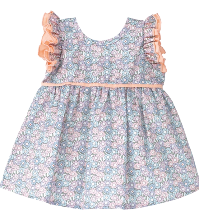 Calamaro - vestito floreale con fiocco