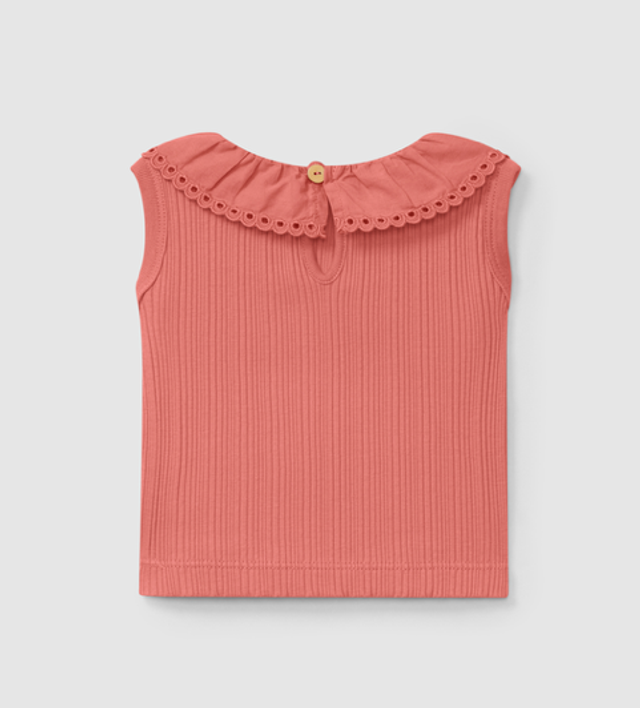 Snug - canotta millerighe corallo